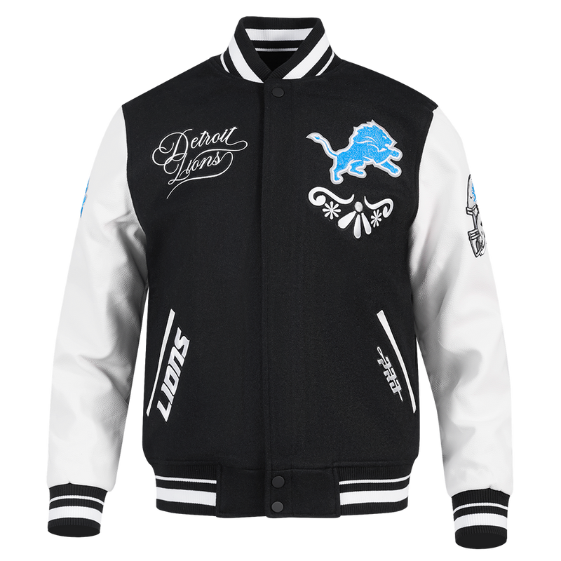 Pro Standard Detroit Lions Skull Varsity Jacket