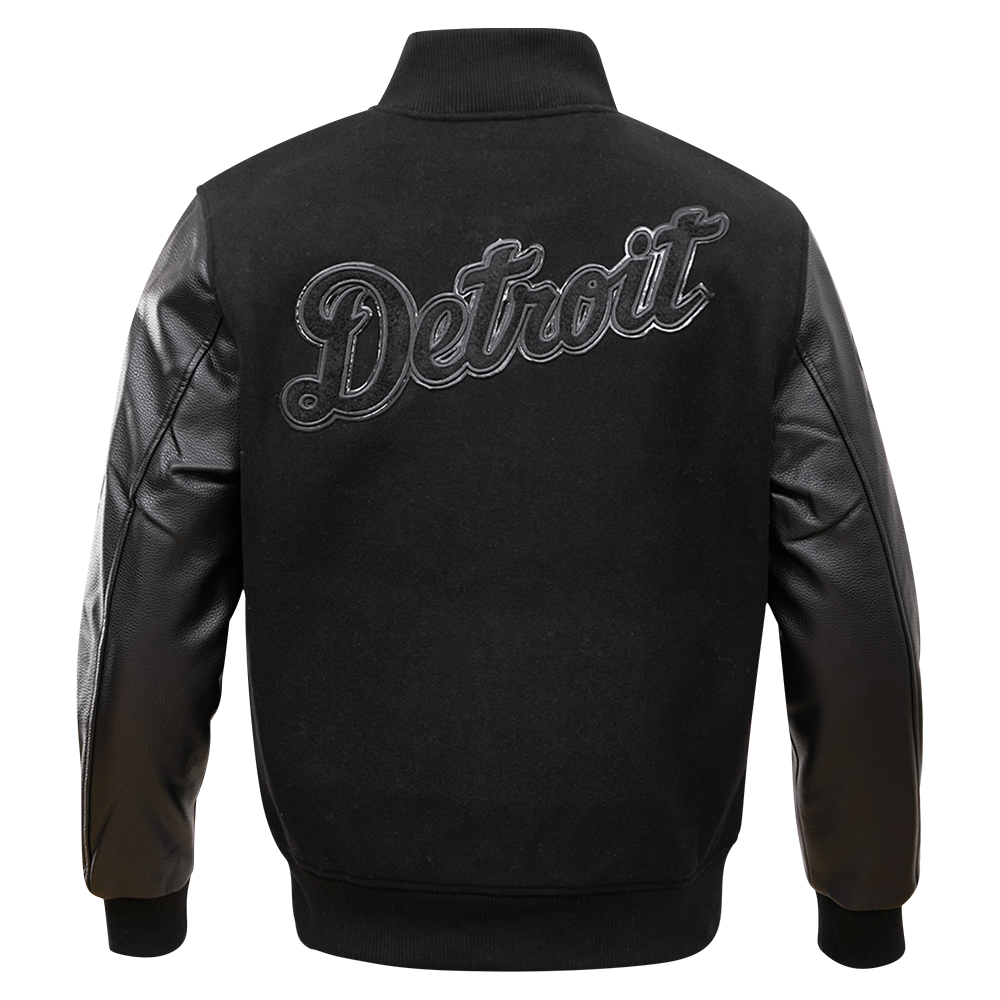 Pro Standard Detroit Tigers Varsity Jacket - Black on Black