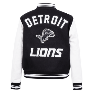 Ladies Pro Standard Detroit Lions Pearl Varsity Jacket