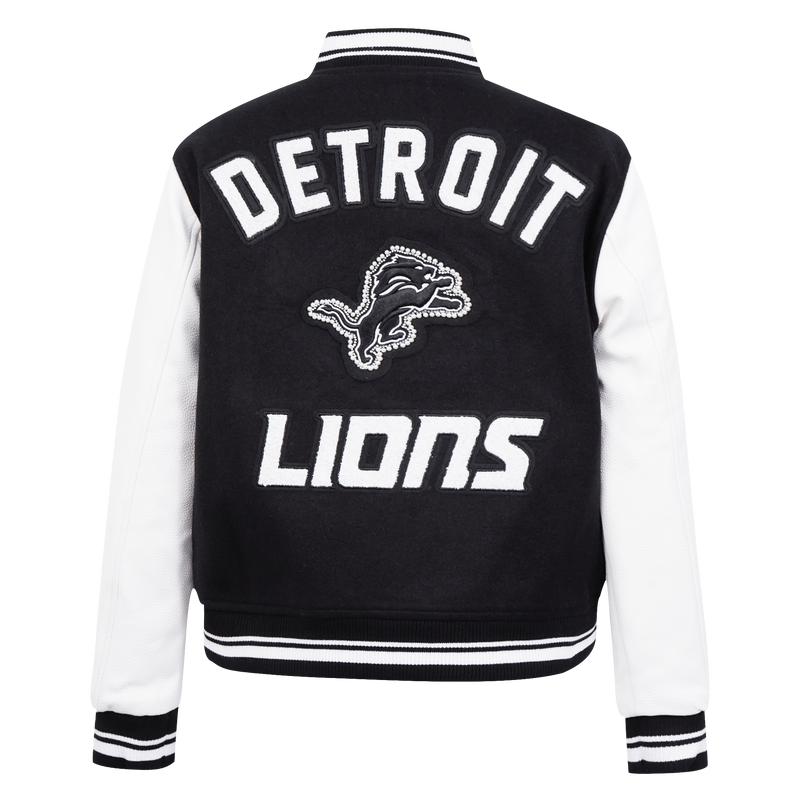 Ladies Pro Standard Detroit Lions Pearl Varsity Jacket