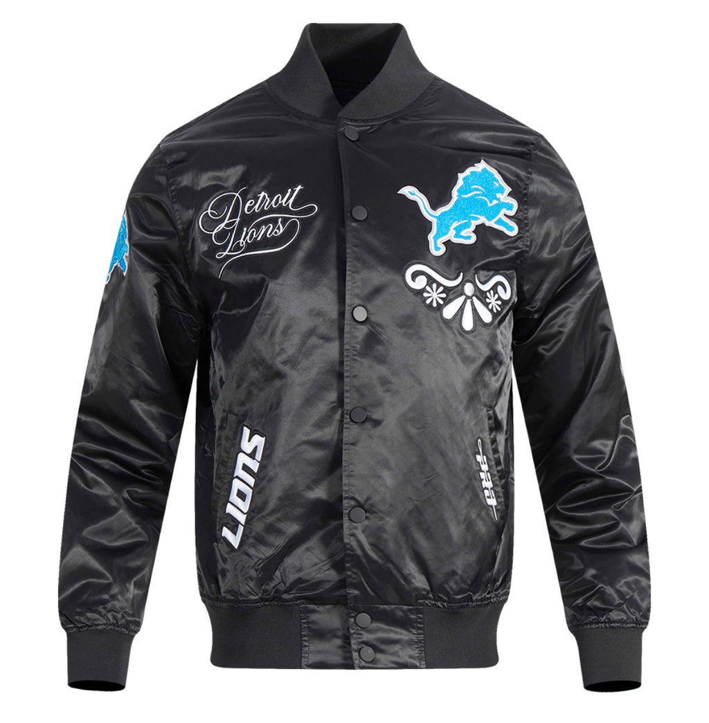 Pro Standard Detroit Lions Sugar Skull Satin Jacket