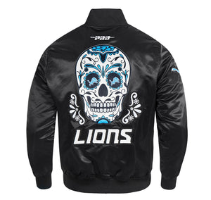 Pro Standard Detroit Lions Sugar Skull Satin Jacket