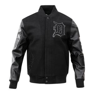 Pro Standard Detroit Tigers Varsity Jacket - Black on Black