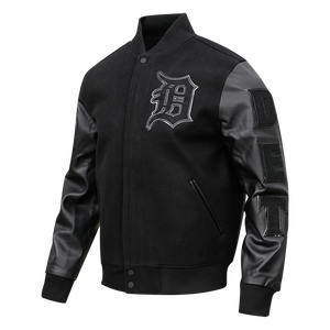 Pro Standard Detroit Tigers Varsity Jacket - Black on Black