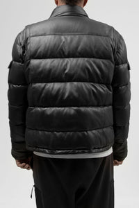 Jace Mens Puffer Leather Jacket