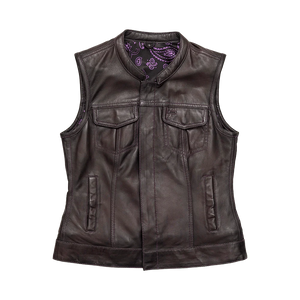 Keystone Women’s Motorcycle Vest Limited Edition Factory Customs First Manufacturing Company Purple XS