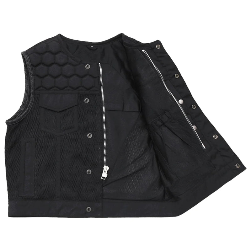 Lowside Hornet Moto Mesh Men's Club Style Vest Men's Moto Mesh Vests First Manufacturing Company   