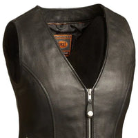 Montana Women's Motorcycle Leather Vest Women's Leather Vest First Manufacturing Company