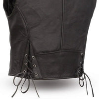 Montana Women's Motorcycle Leather Vest Women's Leather Vest First Manufacturing Company