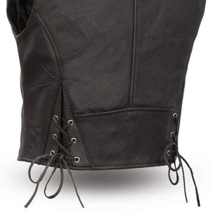 Montana Women's Motorcycle Leather Vest Women's Leather Vest First Manufacturing Company