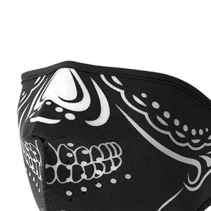 Neoprene Half Face Inverse Skull Riding Mask Face Mask First Manufacturing Company