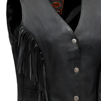 Apache Women's Leather Motorcycle Vest Women's Leather Vest First Manufacturing Company