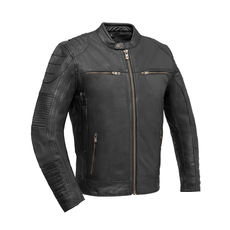 Raptor Men's Motorcycle Leather Jacket Men's Leather Jacket First Manufacturing Company Black S