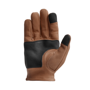 Roper DBL Palm Men's Motorcycle Leather Gloves Men's Gloves First Manufacturing Company Black Brown XS 