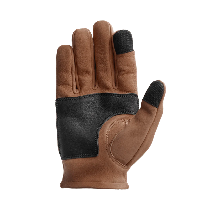 Roper DBL Palm Men's Motorcycle Leather Gloves Men's Gloves First Manufacturing Company Black Brown XS 