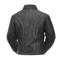 Scarlett Star - Womens Motorcycle Leather Jacket Women's Leather Jacket First Manufacturing Company   