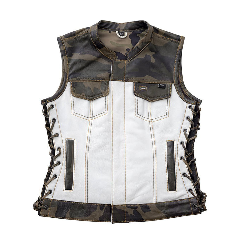 Scout - Women's Club Style Motorcycle Leather Vest (Limited Edition) Factory Customs First Manufacturing Company XS  