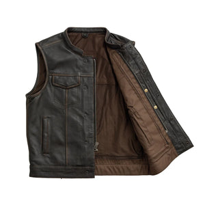 Sharp Shooter Men's Motorcycle Leather Vest Men's Leather Vest First Manufacturing Company   