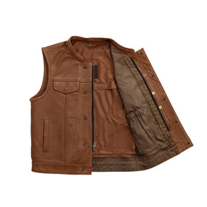 Sharp Shooter Men's Motorcycle Leather Vest Men's Leather Vest First Manufacturing Company   