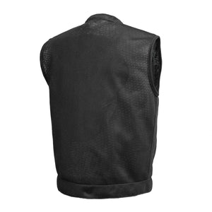 Sharp Shooter Moto Mesh Men's Motorcycle Vest Men's Leather Vest First Manufacturing Company   