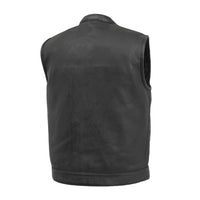 Sharp Shooter Perforated Men's Motorcycle Leather Vest Men's Leather Vest First Manufacturing Company   