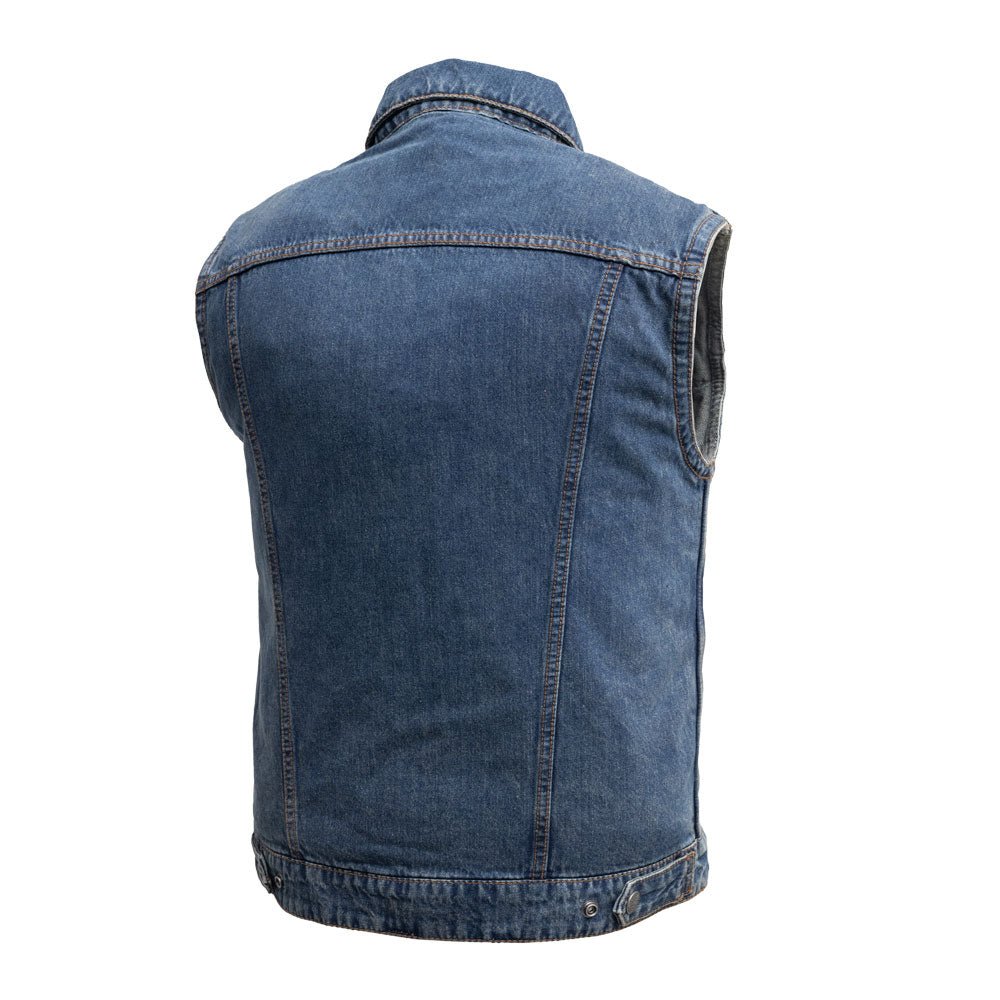men's denim dress vest Men Baggy Denim Waistcoat Retro Blue Jean Vest Sleeveless Jacket Plus Size Loose