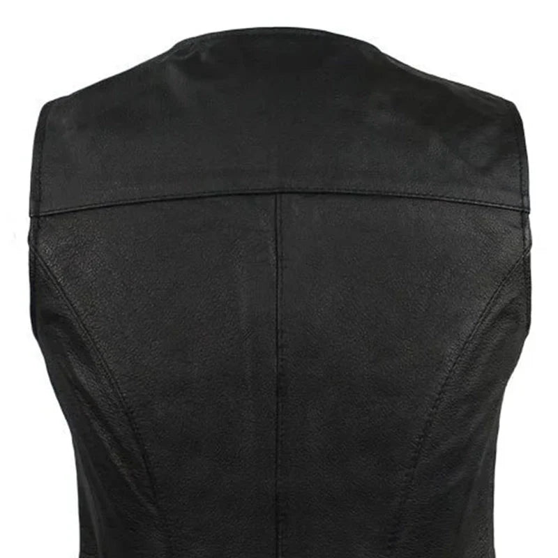 Sweet Sienna Women's Motorcycle Leather Vest Women's Leather Vest First Manufacturing Company