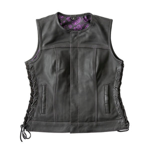 The Royal women's club-style leather vest - limited edition Factory Customs First Manufacturing Company S  