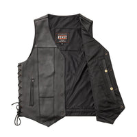 Top Biller Men's Motorcycle Western Style Leather Vest Men's Western Vest First Manufacturing Company   