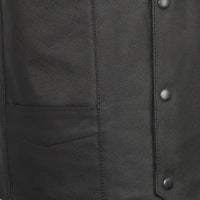 Top Shot Men's Motorcycle Western Style Leather Vest Men's Western Vest First Manufacturing Company