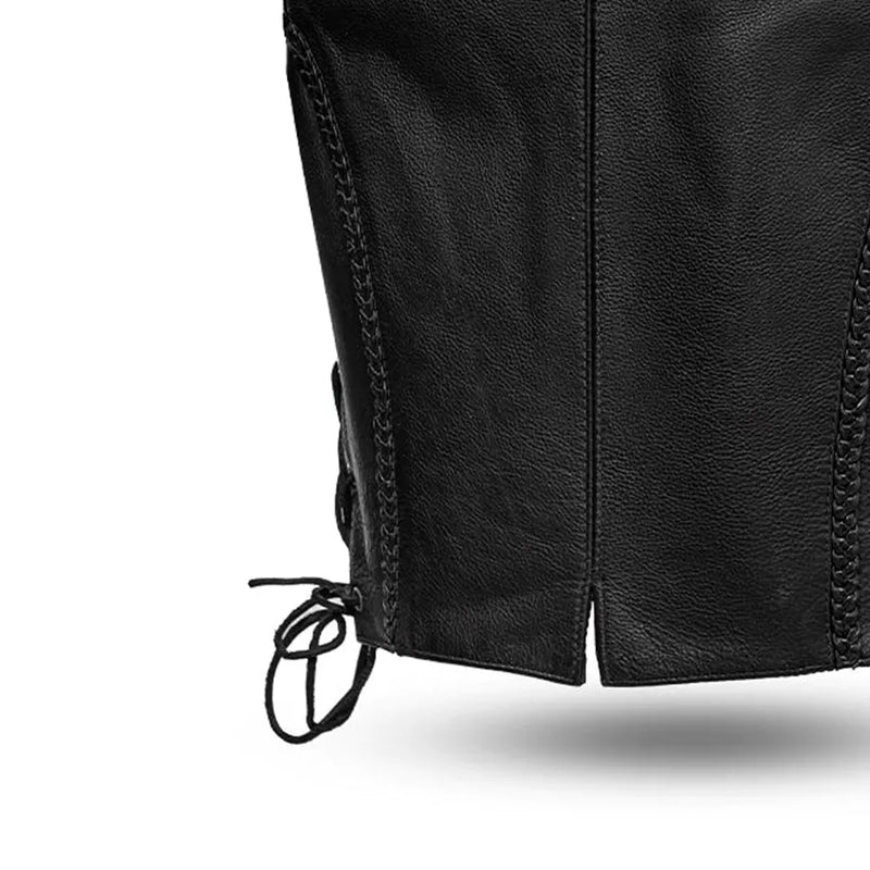 Trinity Women's Motorcycle Western Style Leather Vest Women's Leather Vest First Manufacturing Company