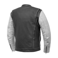 Vincent Men's Cafe Style Leather Jacket Men's Leather Jacket First Manufacturing Company