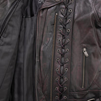 Wildside - Women's Motorcycle Leather Jacket Women's Leather Jacket First Manufacturing Company   