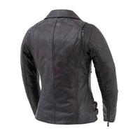 Wildside - Women's Motorcycle Leather Jacket Women's Leather Jacket First Manufacturing Company   