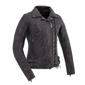 Wildside - Women's Motorcycle Leather Jacket Women's Leather Jacket First Manufacturing Company XS  