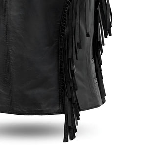 Apache Women's Leather Motorcycle Vest Women's Leather Vest First Manufacturing Company