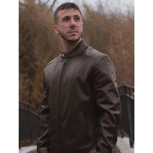 Blake Mens Fashion Leather Jacket Espresso