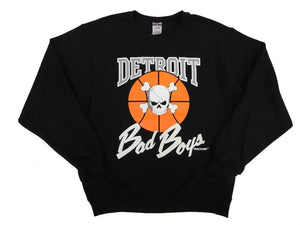 Officially Licensed Detroit Bad Boys Crewneck Sweatshirt - Black
