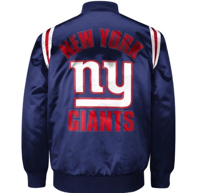 Red New York Giants NFL Satin Jacket