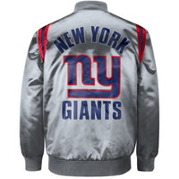 Exclusive: Authentic New York Giants Starter NFL satin  jacket - Gray