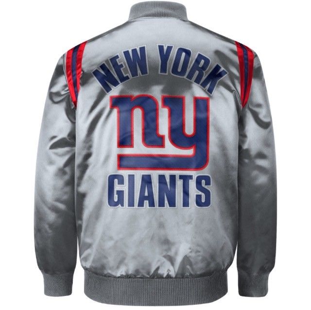 White and Blue New York NY Giants Varsity Jacket - Jacket Makers