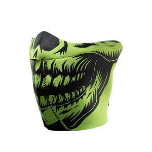 Neoprene Full Face GR Riding Mask Face Mask First Manufacturing Company Neo Green & Black  
