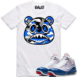 Baws Blue Camouflage White T-Shirt