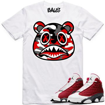 Baws Red Camouflage White T-Shirt
