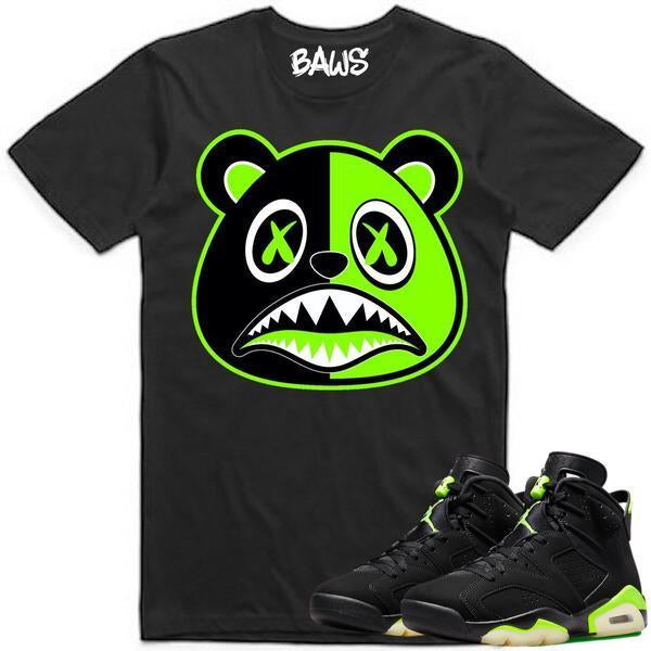 Baws Yayo Black Neon Green T-Shirt