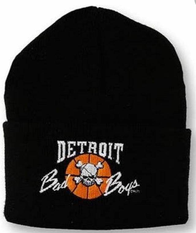 Detroit Bad Boys Cuffed Knit Beanie - Black
