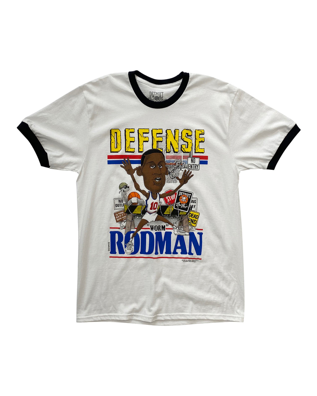Authentic Detroit Bad Boys Dennis Rodman Character Ringer T-shirt