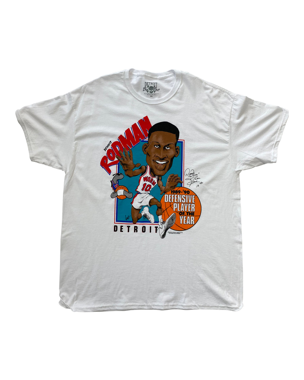 Authentic Detroit Bad Boys Dennis Rodman Character T-shirt