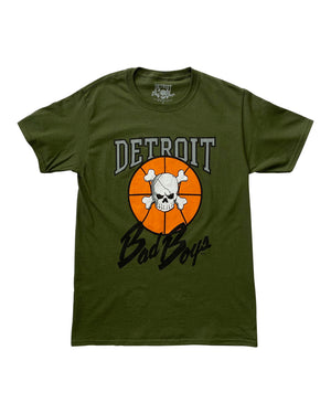 Authentic Detroit Bad Boys Military Green T-Shirt