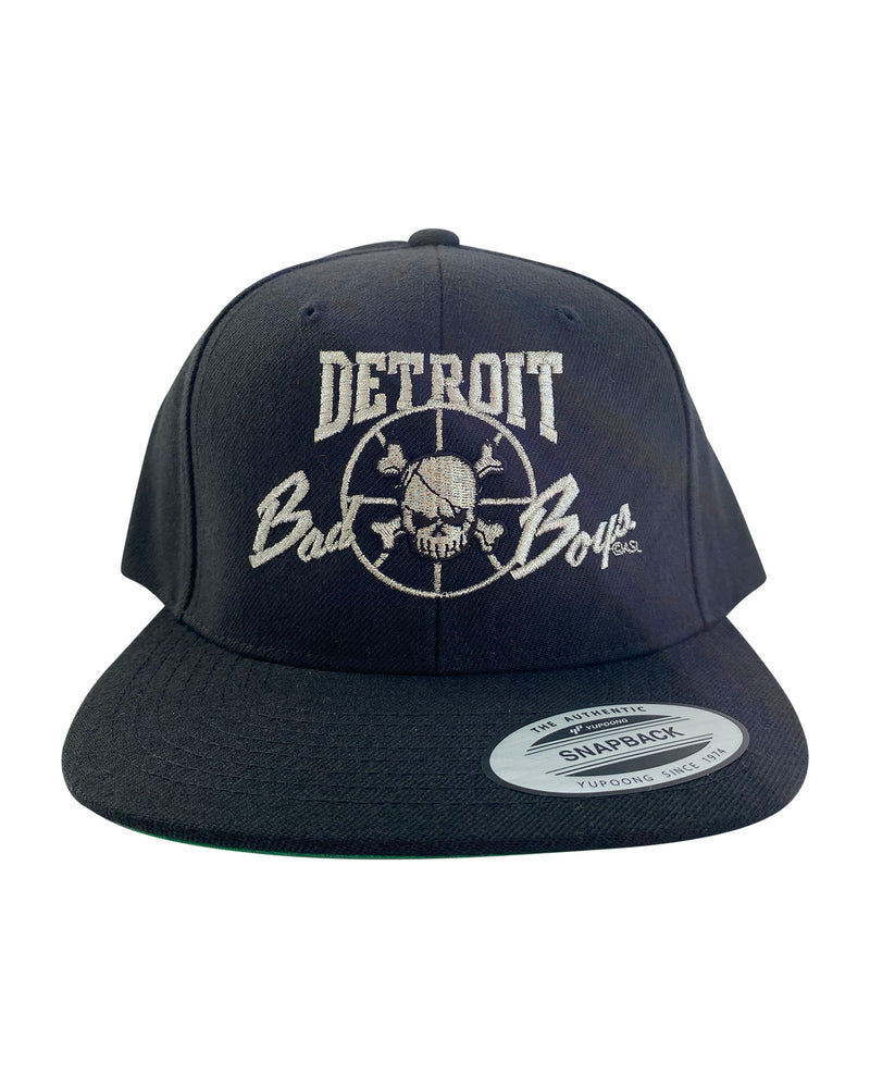 Authentic Detroit Bad Boys Black Snapback Hat with Metallic Embrodiery